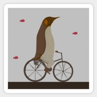 Penguin on Bicycle Sticker